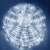 Springos 480 LED rope lights, white, coiled, on blue background