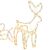 Springos LED Reindeer pulling Sleigh Light Decoration