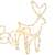 Springos reindeer and sleigh Christmas lights, 144 LED, warm white, indoor/outdoor, close-up