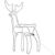 Springos reindeer light decoration frame, unlit