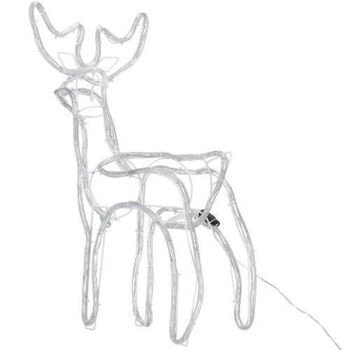 Springos reindeer light decoration with 144 LEDs, white wire, side view