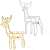 Springos reindeer light decoration with 144 LEDs, warm white light, side view, showing white and warm white versions