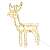Springos reindeer light decoration with 144 LEDs, warm white light, side view