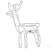 Springos reindeer light decoration with 144 LEDs, white wire, side view