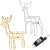 Springos reindeer light decoration with 144 LEDs, warm white light, side view, showing white and warm white versions, showing plug