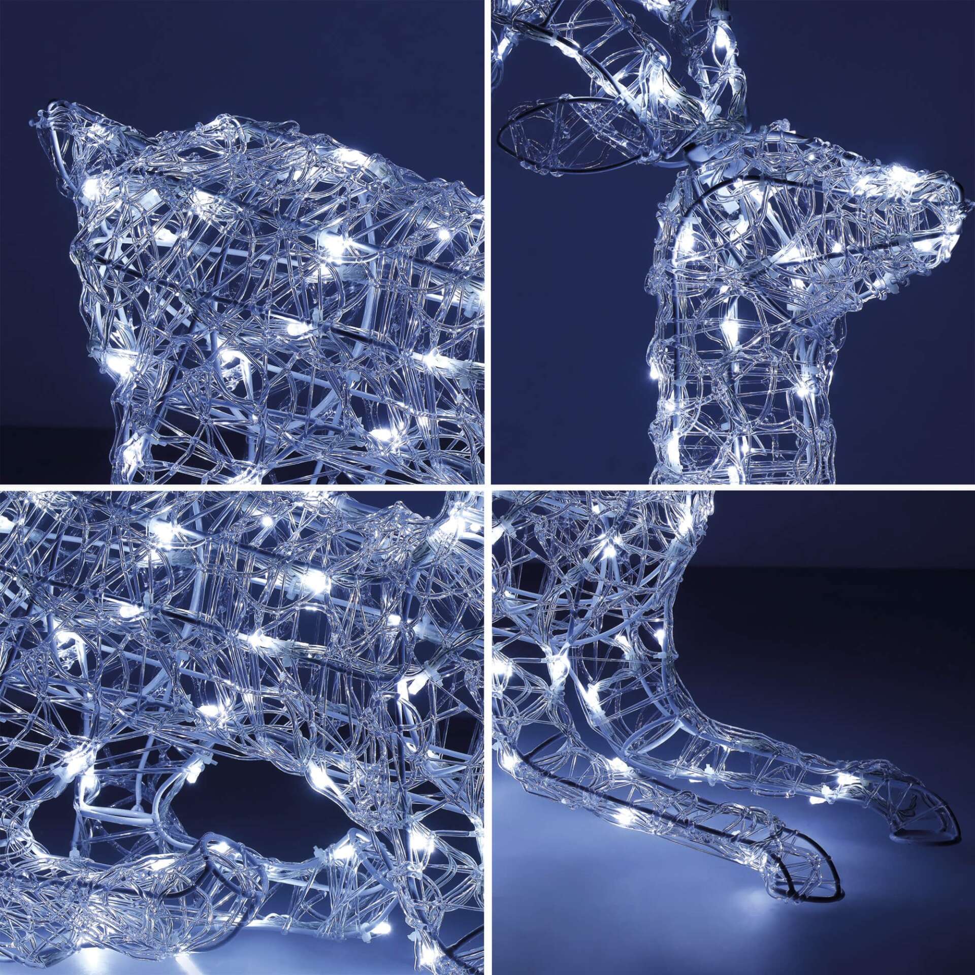 Springos dekoráció rénszarvas 130 led