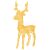 Springos reindeer Christmas light decoration, gold color