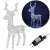 Springos LED reindeer Christmas decoration, white light, 100 LEDs