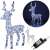 Springos LED reindeer Christmas decoration, white light, 100 LEDs