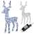 Springos LED reindeer Christmas decoration, white light, 100 LEDs