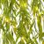 Close-up of Springos willow leaf LED string lights, warm white glow