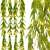 Springos 200 LED warm white fairy curtain lights, 5.85 meters long, with green leaves
