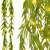 Springos 200 LED warm white fairy curtain lights, 5.85 meters long, with green leaves