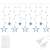 Springos star curtain lights with 138 LEDs, white, cold white, 8 functions, 2.5m long, 1.7m cable, with controller and plug