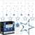 Springos star curtain lights with 138 LEDs, white, cold white, 8 functions, 2.5m long, 1.7m cable, with controller and plug
