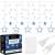 Springos star curtain lights with 138 LEDs, white, cold white, 8 functions, 2.5m long, 1.7m cable, with controller and plug
