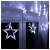 Springos star curtain lights with 138 LEDs, white, cold white, 8 functions, 2.5m long, 1.7m cable, hanging on a window