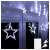 Springos star curtain lights with 138 LEDs, white, cold white, 8 functions, 2.5m long, 1.7m cable, with controller
