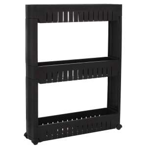 Sersimo HA116 3-степенна подвижна рафт система, черен - Съхранение и сортиране