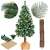 Springos 1.6m Diamond Artificial Christmas Tree with Trunk and accessories