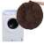 Sersimo brown round dog bed with removable cover, 100cm diameter, washable