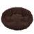 Sersimo brown round dog bed with removable cover, 100cm diameter