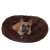 Sersimo brown round dog bed with removable cover, 100cm diameter, dog sleeping in bed
