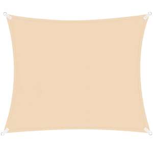 Springos napvitorla, négyzet alakú, fém karikákkal, 3x3 m, bézs