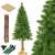 Springos 220 cm mesterséges karácsonyfa, valósághű zöld tűlevelekkel, természetes törzzsel, zsákvászon talppal, összeszerelési útmutató