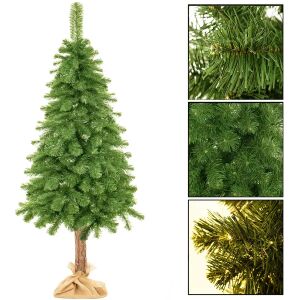 Springos 2.2m 3D Artificial Christmas Tree with Trunk and Branch Details - Seasonal decoration