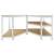 Corner shelf unit with 5 shelves, 180x90x40cm, 875kg load capacity, with storage examples