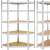 Corner shelf unit with 5 shelves, 180x90x40cm, 875kg load capacity, with storage examples