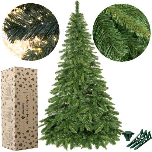 Springos 1.8m Artificial Christmas Tree with Stand and Packaging Details