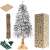 Springos Winter Glow 2.2m snow flocked Christmas tree with stand, trunk, and packaging