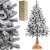 Springos Winter Glow 2.2m snow flocked Christmas tree with packaging and branch detail