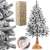 Springos Winter Glow 2.2m snow flocked Christmas tree with packaging and branch detail