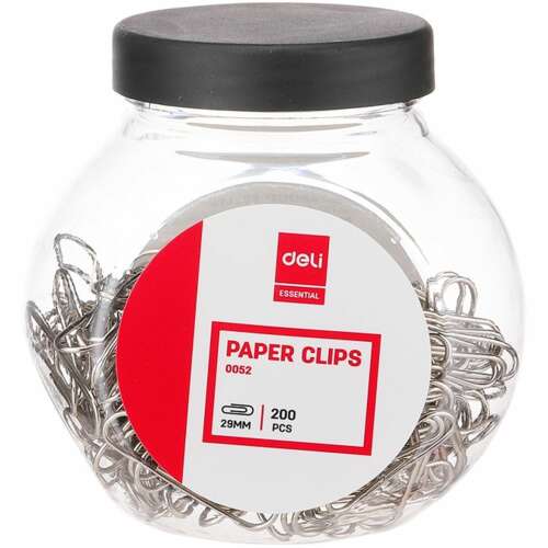 Deli Essential 29 mm-es gemkapocs, 200 darabos