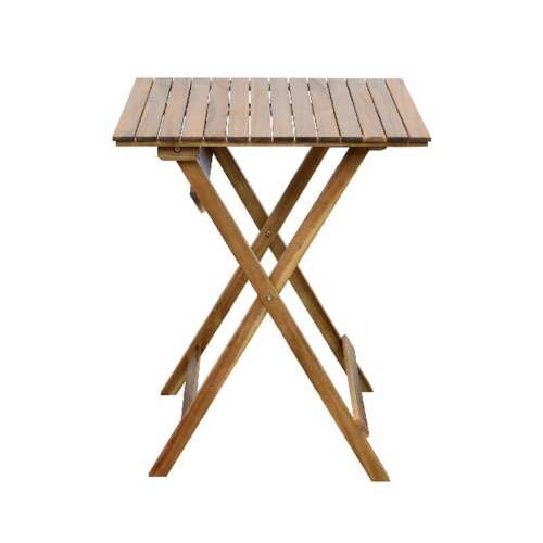 Sersimo Art Garden 60x60cm folding wooden table for balcony or garden, side view