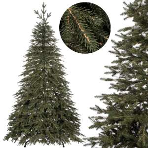 Springos 2,2 m natürliche Lucfenyo PE Premium künstlicher Weihnachtsbaum mit Detailaufnahme des Zweigs - Künstliche Weihnachtsbäume