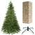 Springos Lucfenyő 100% premium light artificial Christmas tree, 220 cm tall, with stand and box