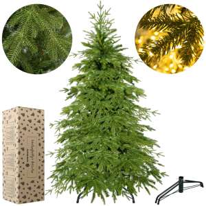 Springos 150cm Natürliche Fichte künstlicher Weihnachtsbaum mit Ständer und Verpackung - Künstliche Weihnachtsbäume