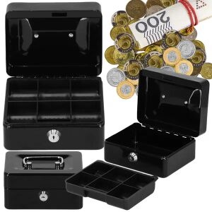 Jewelry and Money Cassette, Black, 15x12x8 cm Safe 138820759 - Cash Box