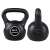 Kettlebell Springos 6 kg, czarny, widok z przodu i z boku