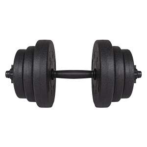 Springos 20kg adjustable dumbbells, black, home gym workout - Weight & Dumbbell