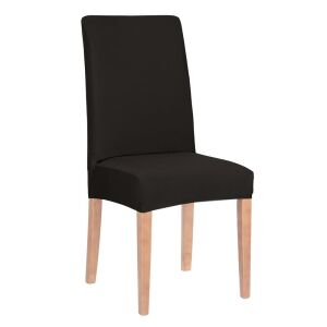 Springos black spandex chair cover on a chair, isolated. - Furniture Cover