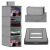 Springos Gray Hanging Closet Organizer Collage: Assembled, Top Detail, Folded