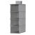 Springos Gray Hanging Closet Organizer with 4 Shelves