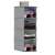 Springos Gray Hanging Closet Organizer Filled with Clothes