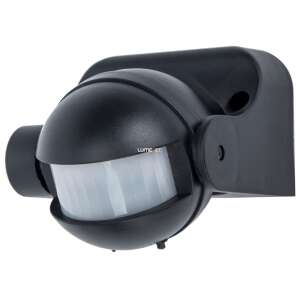 Lutec Sphere black outdoor motion sensor, 180-degree detection - Motion Sensor
