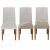 Springos light grey universal chair covers on dining chairs